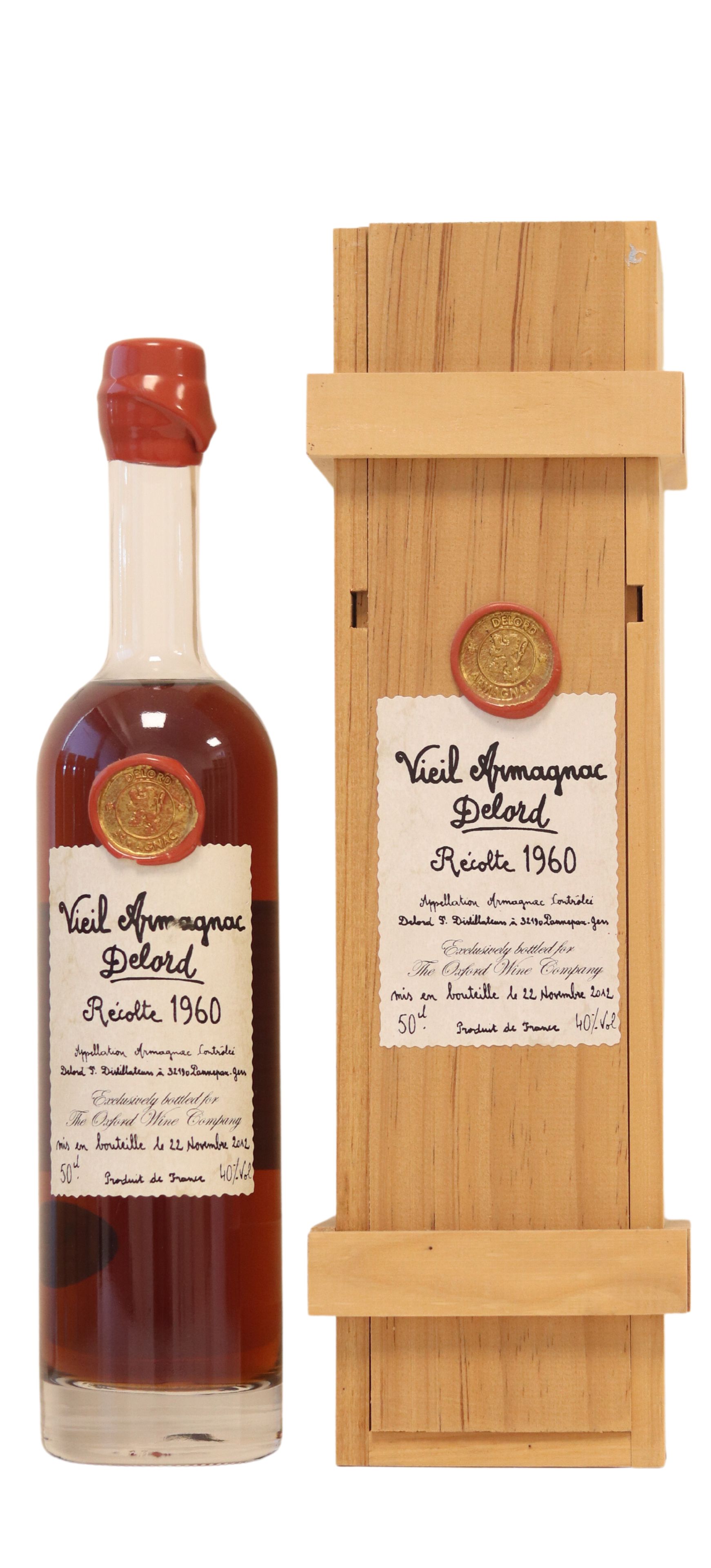 VIEIL ARMAGNAC DELORD ヴィエイユ アルマニャック デロード Delord Vieil Armagnac Vintage 1960 50cl 1960